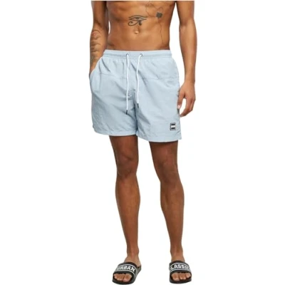 Image of Urban Classics Block Swimming shorts, Men&#039;s, Size: Large, Summerblue