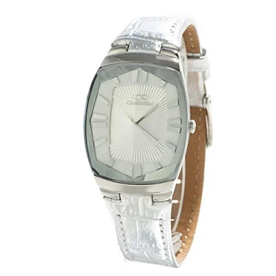 Image of Chronotech Womens Analogue Quartz Watch with Leather Strap CT7065L 26, White, 30MM,