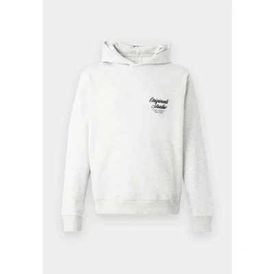 Image of Jack &amp; Jones Jornorrebro TYPO BACK Sweatshirt, Men&#039;s, Size: Small, White melange