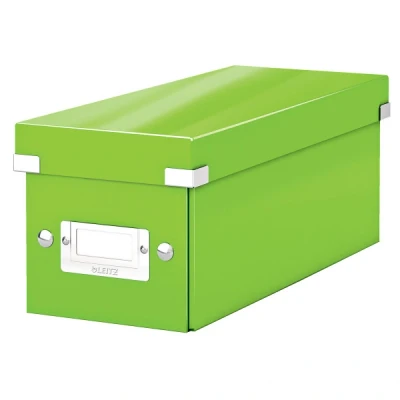 Image of Leitz 60410054 CD Storage Box, Click and Store Range, Green