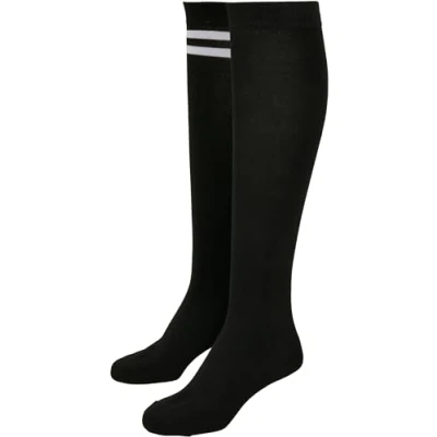 Image of Urban Classics 2 PACK Knee high socks, Women&#039;s, Size: 6 8, Black