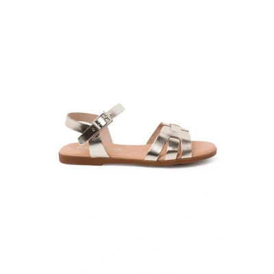 Image of Pisamonas Romana Sandals for kids, Size: 5, Oro Leather