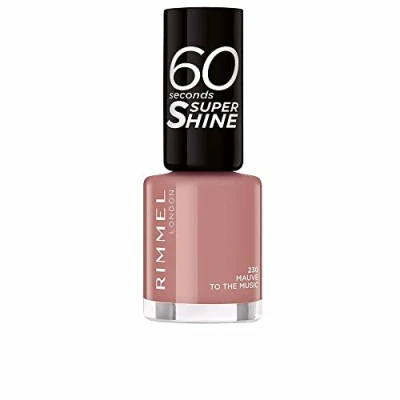 Image of Rimmel 60 Seconds Nail Polish 8ml (Various Shades) Mauve to the Music