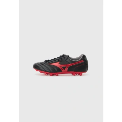 Image of Mizuno Morelia II CLUB Unisex Moulded stud football boots, Size: 7, Black/red/black sand shoes