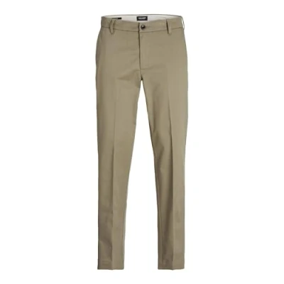 Image of JACK &amp; JONES Men&#039;s Jpstkane Jjotis Chino Noos Trousers, Elmwood, 30W / 34L