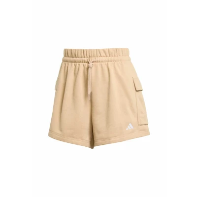 Image of adidas Sportswear Essentials Small LOGO French Terry Sports shorts, Women&#039;s, Size: Small, Warm sandstone white