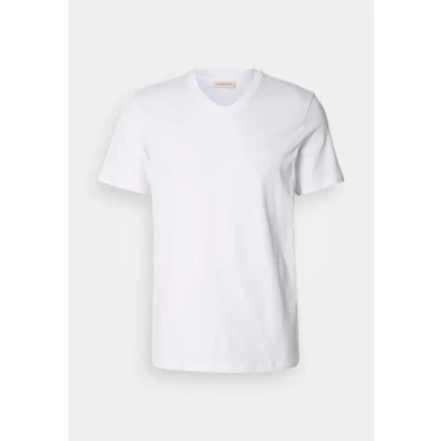 Image of Calvin Klein Jeans Solid V NECK TEE Basic Tshirt, Men&#039;s, Size: Small, Brilliant white