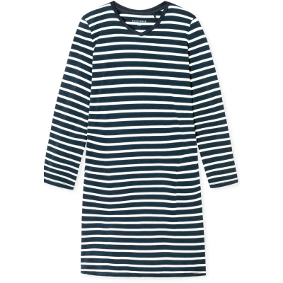 Image of Schiesser Langarm 95CM Casual Essentials Nightie, Women&#039;s, Size: 10, Nachtblau