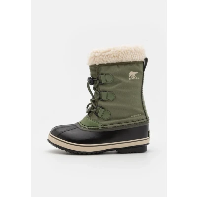 Image of Sorel YOOT PAC WP Unisex Laceup boots for kids, Size: 4, Hiker green Textile/synthetics