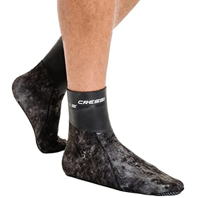 Image of Cressi Sarago Socks Diving and Apnea Ultra Stretch Neoprene available in 3 or 5 mm, Unisex Adult