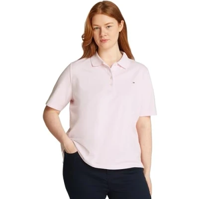 Image of Tommy Hilfiger Curve 1985 Polo shirt, Women&#039;s, Size: 18, Light pink