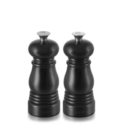 Image of Le Creuset Mini Salt and Pepper Set Matte Black 12 cm