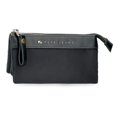 Image of Pepe Jeans Morgan Three Compartment Wallet, One Size, Black/White, Purse