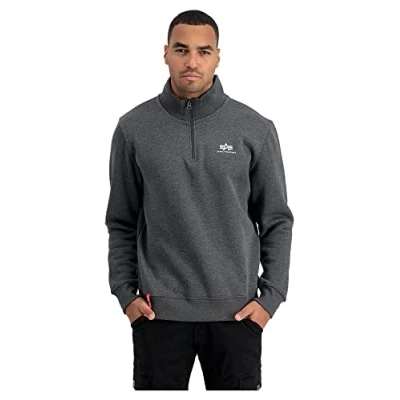 Image of ALPHA INDUSTRIES Men&#039;s Half Zip Sweater SL Sweatshirt for Men (Pack of 1)
