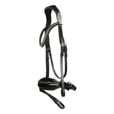 Image of Hb Showtime Golden Dreams Snaffle Black Gold Cob/VB