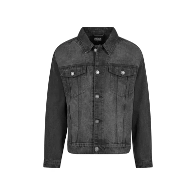 Image of Urban Classics Heavy Ounce BOXY Denim jacket, Men&#039;s, Size: 4XL, Black washed
