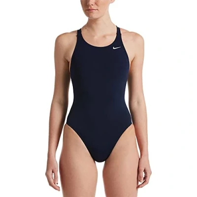 Image of Nike Performance Fastback ONE Piece Swimsuit, Women&#039;s, Size: 38, Midnight blue