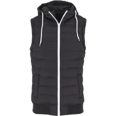 Image of Urban Classics Small Bubble Waistcoat, Men&#039;s, Size: Small, Black