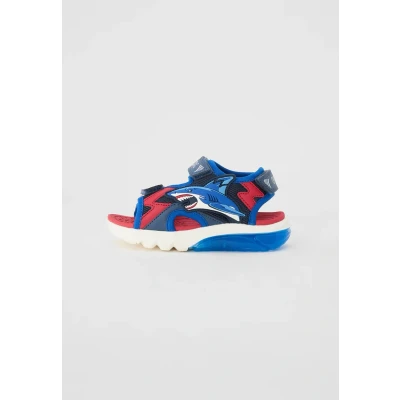 Image of Geox Sandal Ciberdron Sandals for kids, Size: 5, Navy/red Imitation leather/ textile