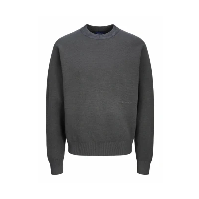 Image of JACK &amp; JONES Men&#039;s Jorvesterbro Knit Crew Neck Sn Jumper, Iron Gate, S