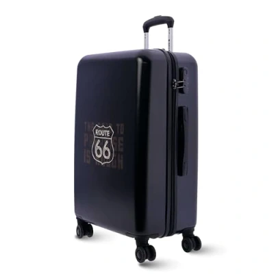 Image of Route 66 Cabin Travel Suitcases Suitcase Heavy Duty 55x40x20 Ryannair Trolley Luggage for Aircraft with 4 Wheels 360º and Lock, navy, 66x44x24