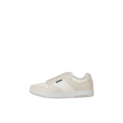 Image of JACK &amp; JONES Jam Lo Trainer Mens Trainers, Moonbeam Detail Marshmallow, 6 UK