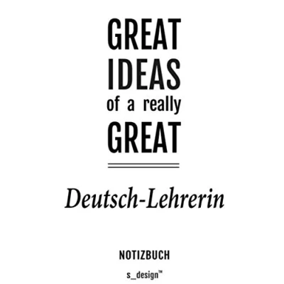 Image of Notizbuch für Deutsch Lehrer/Deutsch Lehrerin: Originelle Geschenk Idee [120 Seiten liniertes blanko Papier] _