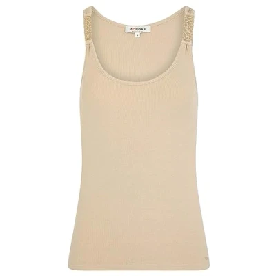 Image of Morgan TANK WITH Embellished Top, Women&#039;s, Size: 14, Beige