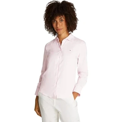 Image of Tommy Hilfiger Regular Shirt Buttondown blouse, Women&#039;s, Size: 6, Light pink