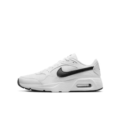 Image of NIKE Sportswear AIR MAX SC (GS) Trainers for kids, Size: 6, White/black Leather and textile