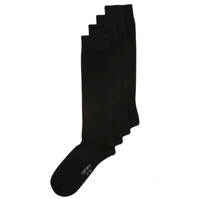 Image of camano 4 PACK Knee high socks for kids, Size: 5.5 8, Black