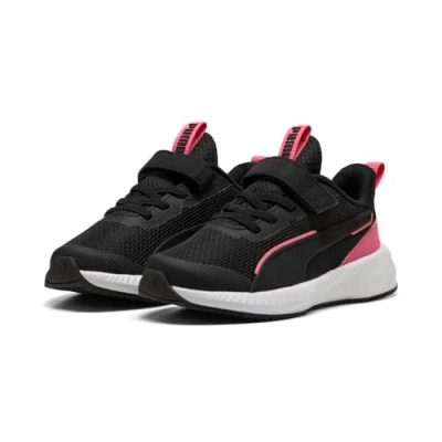 Image of Puma Unisex Kid&#039;s Flyer 3 Ac+ Ps Sneaker, Black Magic Rose White, 2 UK