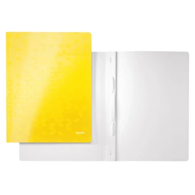 Image of Leitz A4 Laminated Card Report Files, 250 Sheet Capacity, Yellow, WOW Range, 30010016