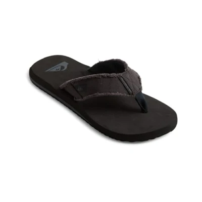 Image of Quiksilver Monkey Abyss Tbar sandals, Men&#039;s, Size: 12, Black/brown Textile