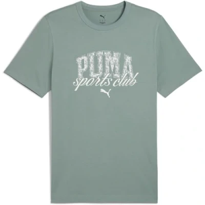 Image of Puma Class Graphic TEE Print Tshirt, Men&#039;s, Size: Medium, Green moon
