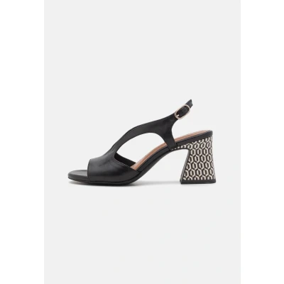 Image of Tamaris Damen Sandale mit Absatz Leder Modischer Schuh; BLACK, EU 36