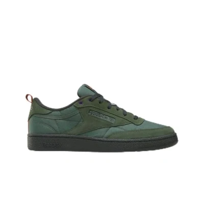 Image of Reebok Classic CLUB C 85 Unisex Trainers, Size: 4.5, Escapegreen grey pumporange Leather
