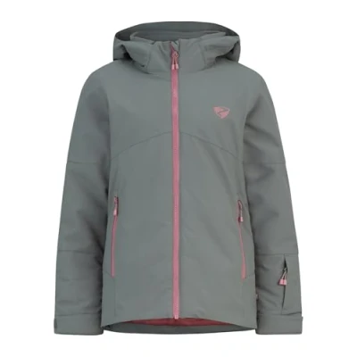 Image of Ziener Amaja Children&#039;s Ski Jacket/Winter Jacket Warm, Breathable, Waterproof, Green Mud, 128