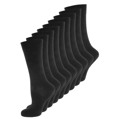 Image of camano 9 PACK Unisex Socks, Size: 12 14, Black