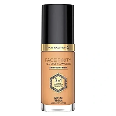 Image of Max Factor Facefinity All Day Flawless 3 in 1 Vegan Foundation 30ml (Various Shades) N84 SOFT TOFFEE