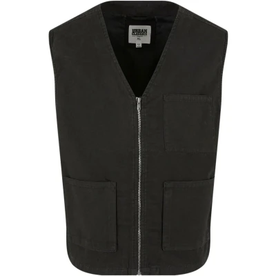 Image of Urban Classics Waistcoat, Men&#039;s, Size: Large, Black