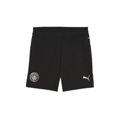 Image of PUMA Manchester City FC Kids&#039; Training Shorts without pockets 25/26, Black (Black x Silver), 164
