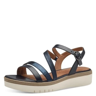 Image of Tamaris Platform sandals, Women&#039;s, Size: 36, Navy shoes