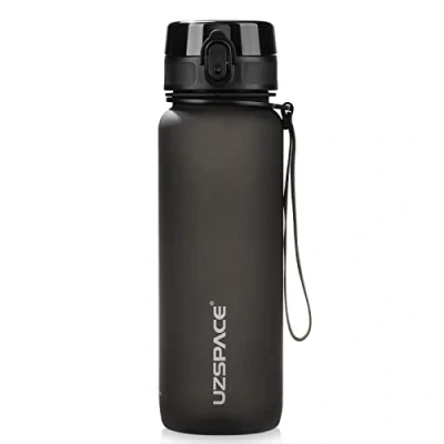 Image of UZSPACE Sports Water Bottle 500ml/800ml/1000ml, BPA Free Tritan Leakproof Reusable Bottles With Strainer for Adults Kids School Gym Running Outdoor(500ml,Pink &amp; Cyan)