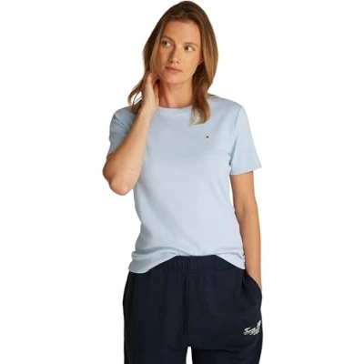 Image of Tommy Hilfiger SLIM CODY Basic Tshirt, Women&#039;s, Size: XXS, Breezy blue