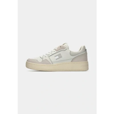 Image of Tommy Jeans TJW Retro Trainers, Women&#039;s, Size: 3.5, Ecru/stratus grey shoes