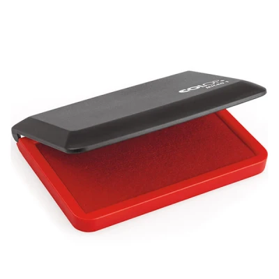 Image of COLOP Micro 1 Red Rubber Stamp Ink Pad. Measures 90x50mm. Best Pad for Home, Office, and Crafting Use. Water Based, Non Toxic, Document Proof Vegan Friendly.