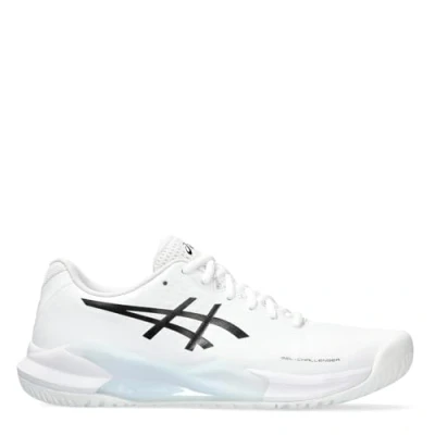 Image of Asics Gelchallenger 14 Multicourt tennis shoes, Men&#039;s, Size: 10.5, White/black Textile/synthetics