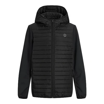 Image of Jack &amp; Jones Junior Quilted NOOS Winter jacket Black detail: setin sleeves for kids, Size: 10y, set in