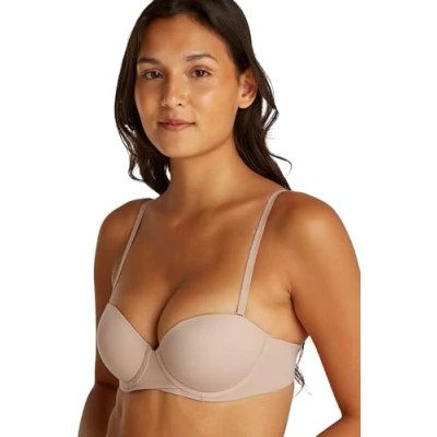 Image of Calvin Klein Women’s Push Up Bra with Detachable Straps, Beige (Cedar), 32A, 32